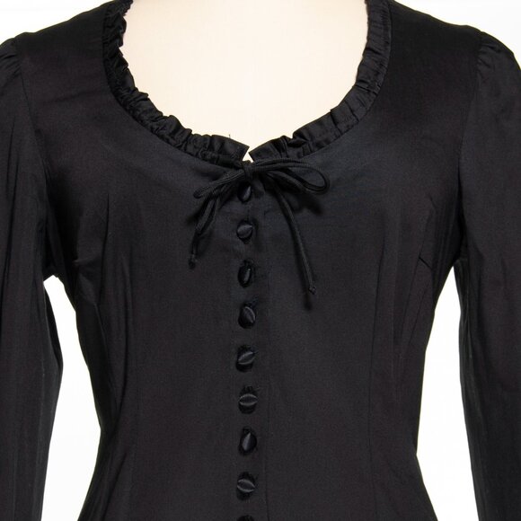 Betsey Johnson Y2K Ruffle-Back Button Top - Picture 5 of 7